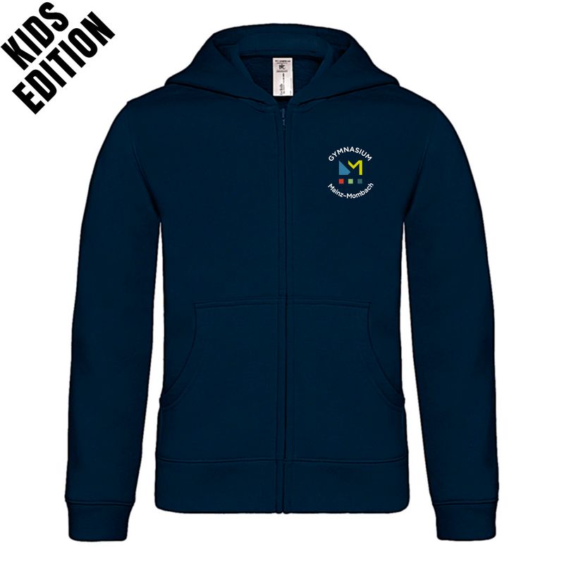 GymMo Zip-Hoodie (Kids Edition) | Rundes Logo, mehrfarbig