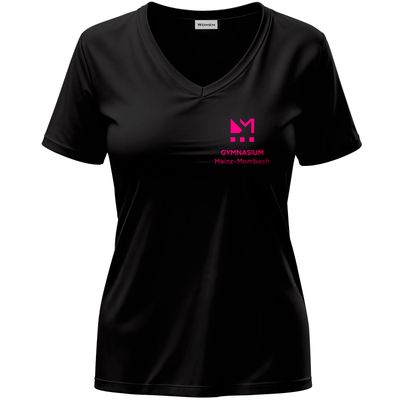 GymMo T-Shirt (Women) | Eckiges Logo, Neonfarbe