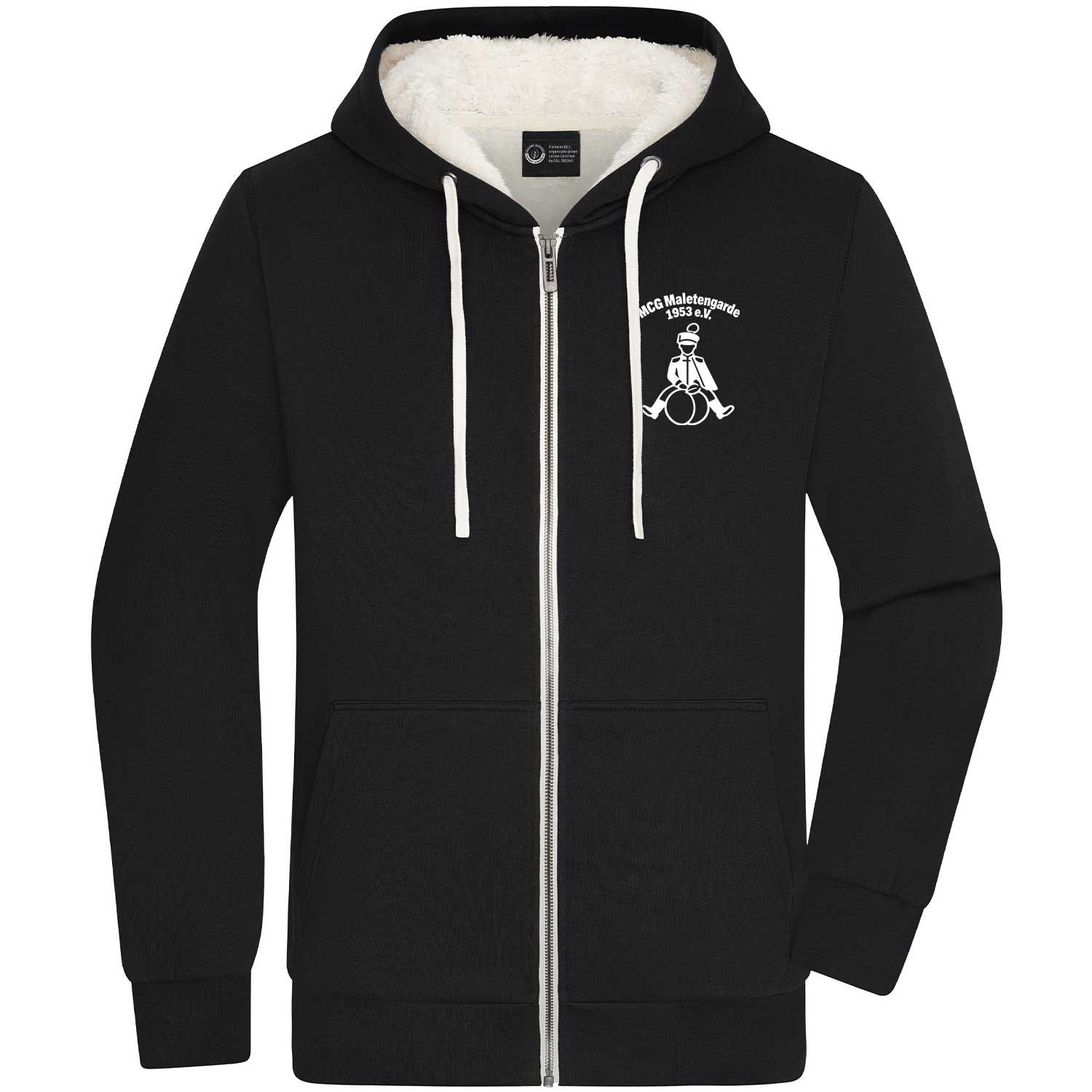 MCG Maletengarde 1953 e. V. - MCG-Icon einfarbig Sherpa-Zip-Hoodie (Unisex)