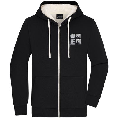 OMEN Frankfurt Zip-Jacket mit kuscheligem Sherpa-Futter (Teddy-Look) | Design: Quadrat Logo