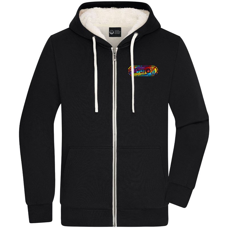 Technoclub Technoclub "Colorful Explosion" Zip-Jacket mit kuscheligem Sherpa-Futter (Teddy-Look)