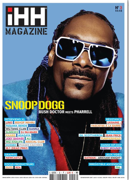 iHH™ MAGAZiNE n° 3 (issue #3) &gt;&gt; 100 pages !
SNOOP DOGG + etc.
