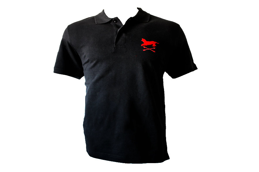 Polo negro bordado Alano&Flechas Polo negro bordado Alano&Flechas