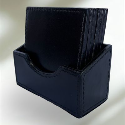 Leather Square Coasters / Six