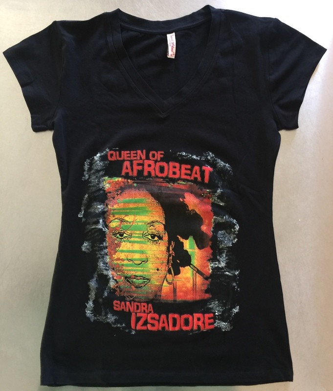 Female Black V-Neck T-Shirt- 100% Cotton