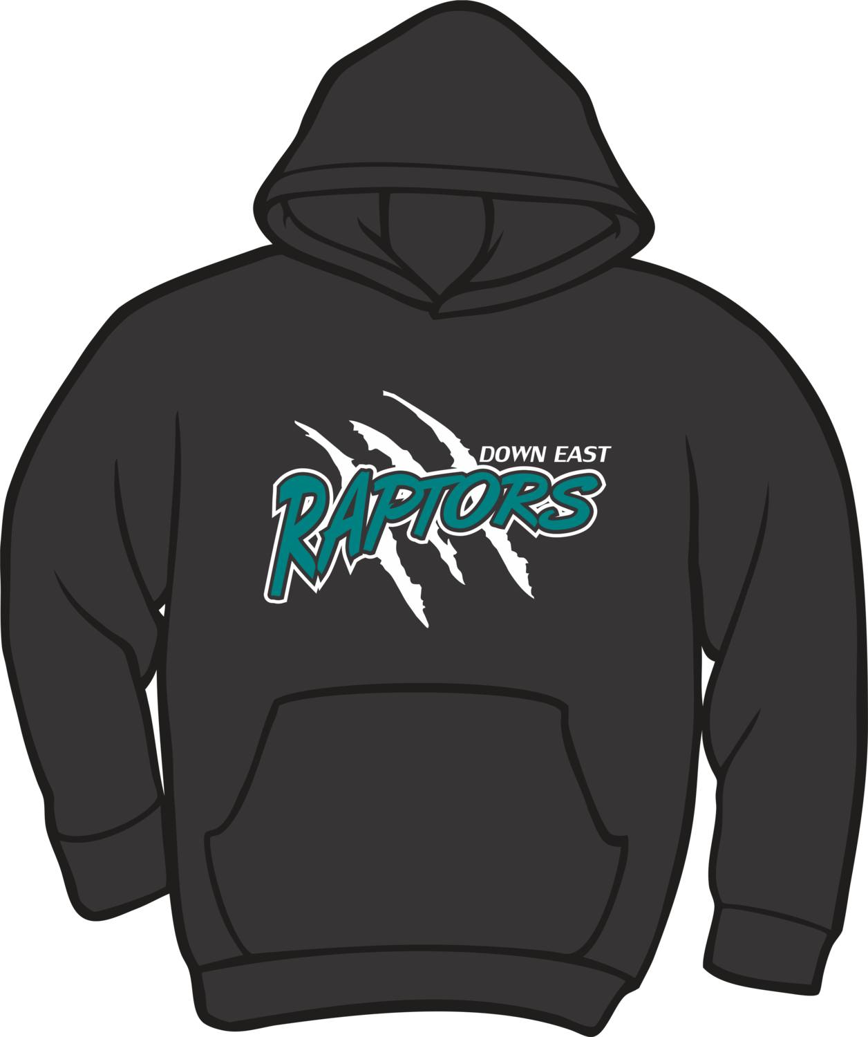 Hooded Cotton Sweatshirt - Adult &amp; Youth - Available in 2 Colors, Color: Black