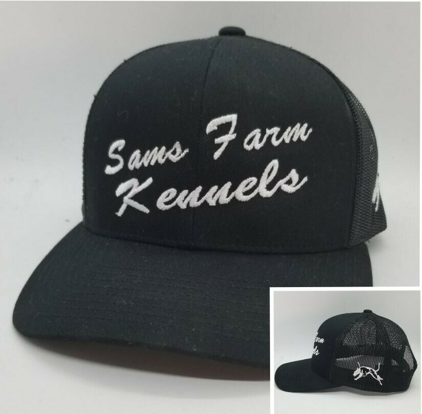 Custom Snap Back Hat with Running Dog on Side - 60 Hat Colors Available!!!