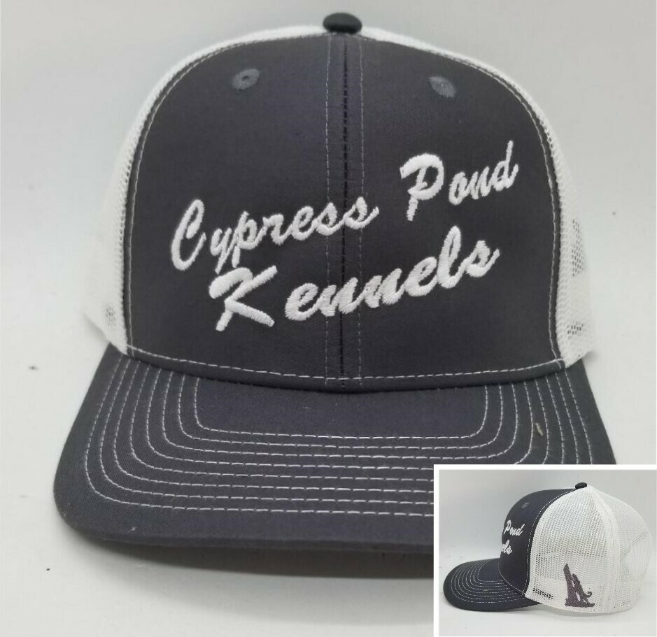 Custom Flex Fit Hat with Treeing Dog on Side - 68 Hat Colors Available