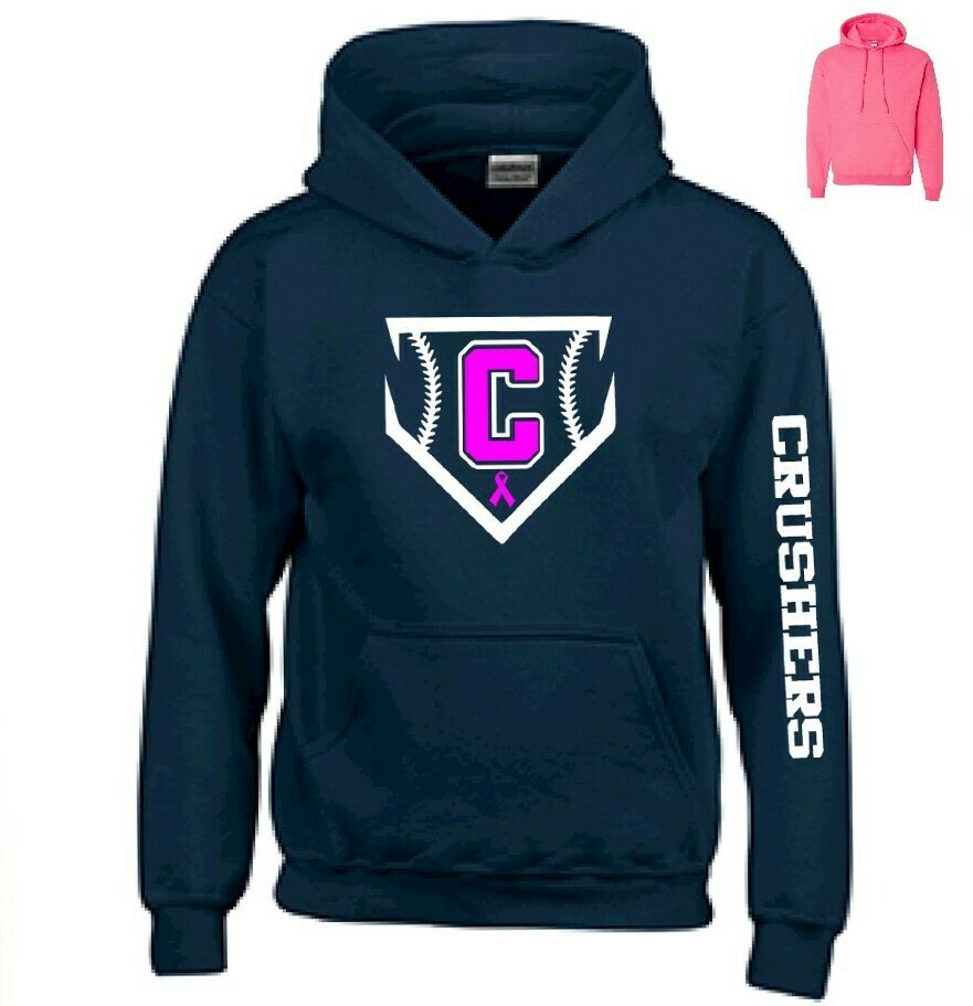 Breast Cancer Month Cotton Hooded Sweatshirt - Adult & Youth