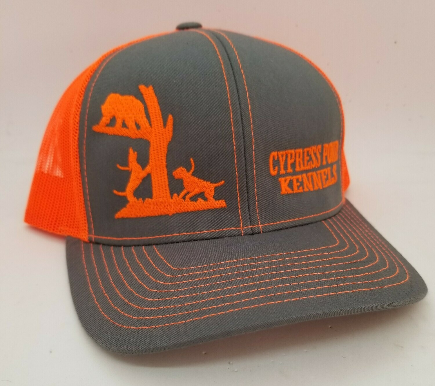 Dogs Treeing Bear Custom Flex-Fit Hat - 68 Hat Colors Available