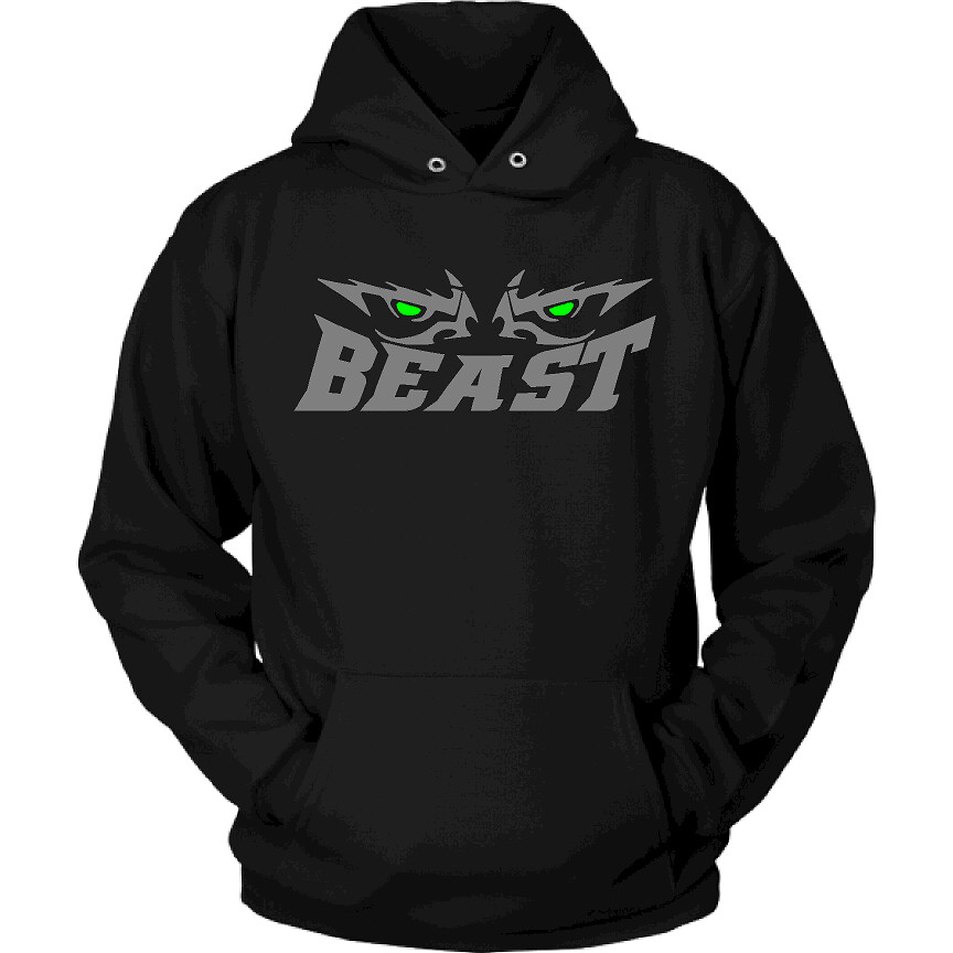 Black Beast Hooded Cotton Sweatshirt - Adult & Youth