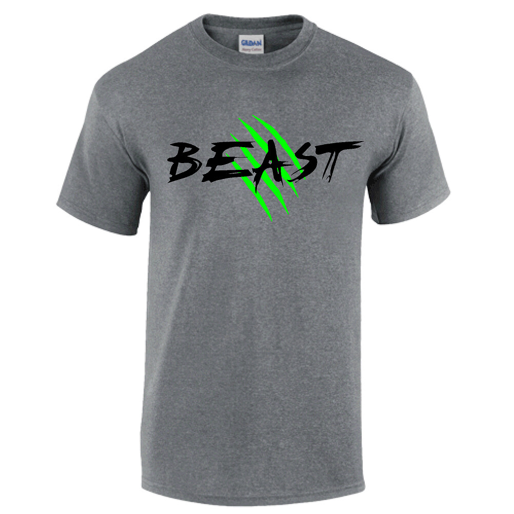 Gray Beast Short-Sleeved Cotton T-shirt - Adult &amp; Youth
