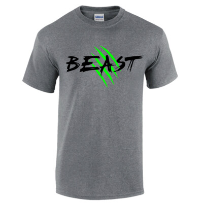 Gray Beast Short-Sleeved Cotton T-shirt - Adult & Youth