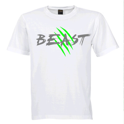 White Beast Short-Sleeved Cotton T-shirt - Adult & Youth