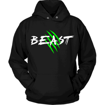 Black Beast Hooded Cotton Sweatshirt - Adult & Youth