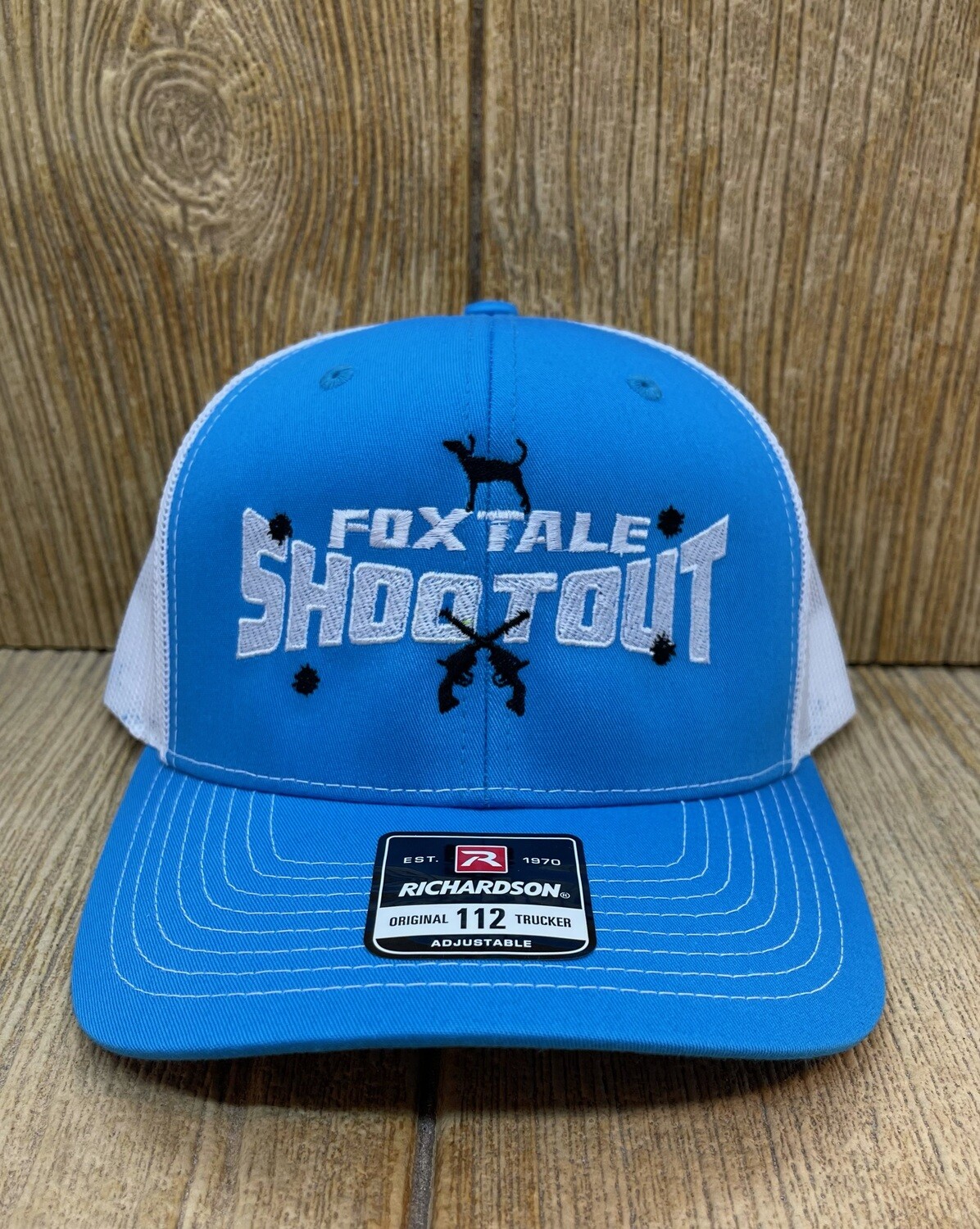 Fox Tale Shootout Adjustable Hat - Cyan/White