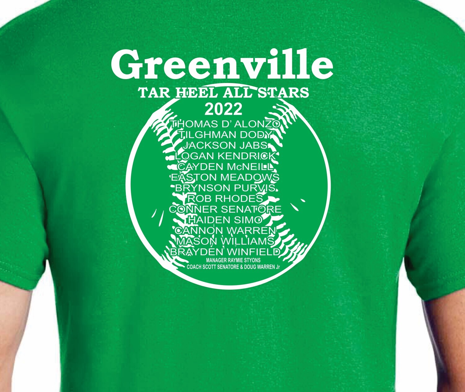 Short Sleeve Performance T-Shirt with Team Roster (8-10's)