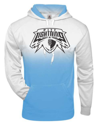 Blue/White Ombre Performance Hoodie