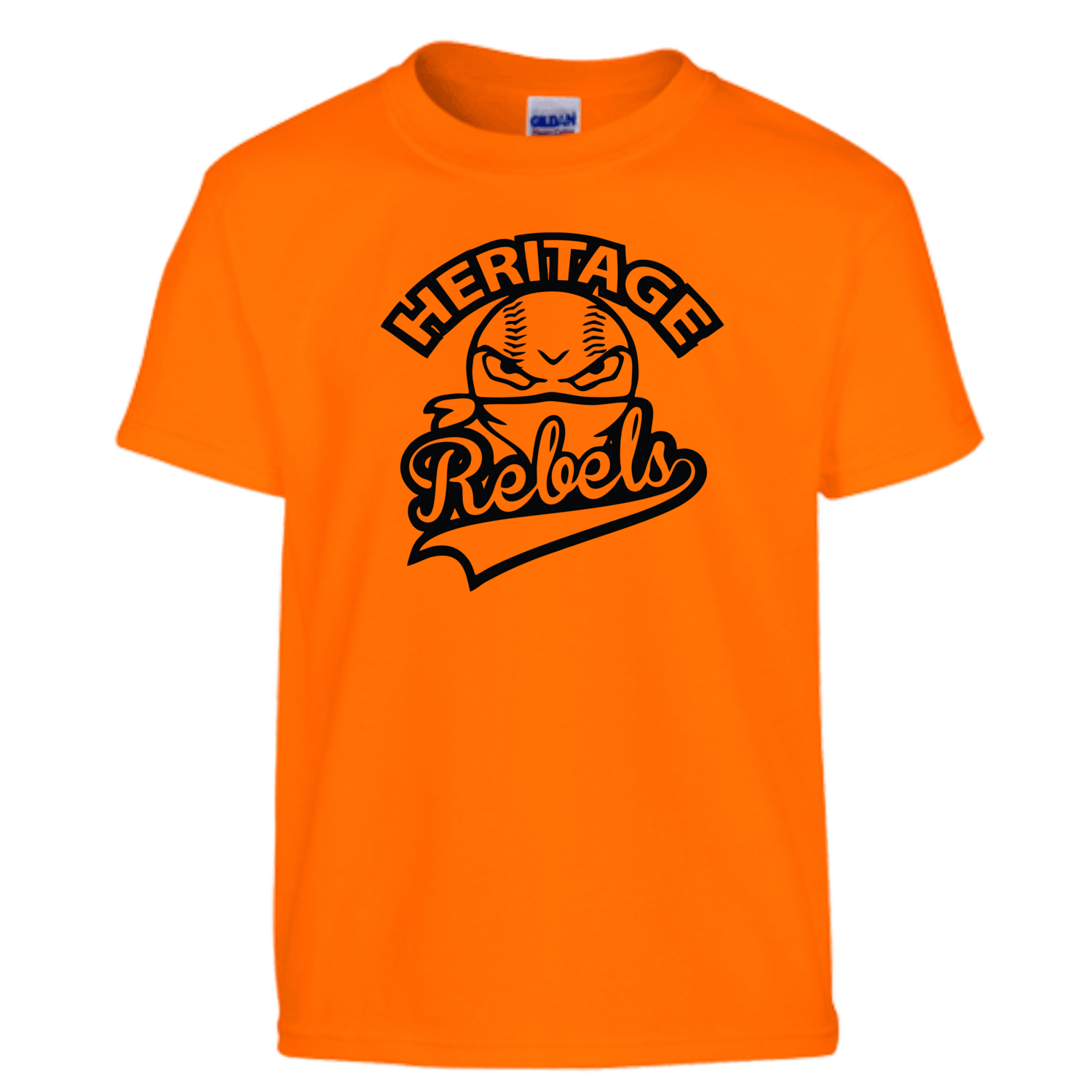 Orange Short-Sleeved Cotton T-shirt - Adult & Youth