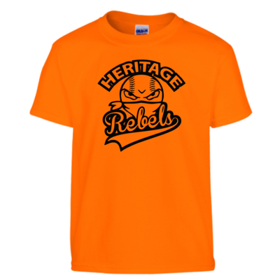 Orange Short-Sleeved Cotton T-shirt - Adult & Youth