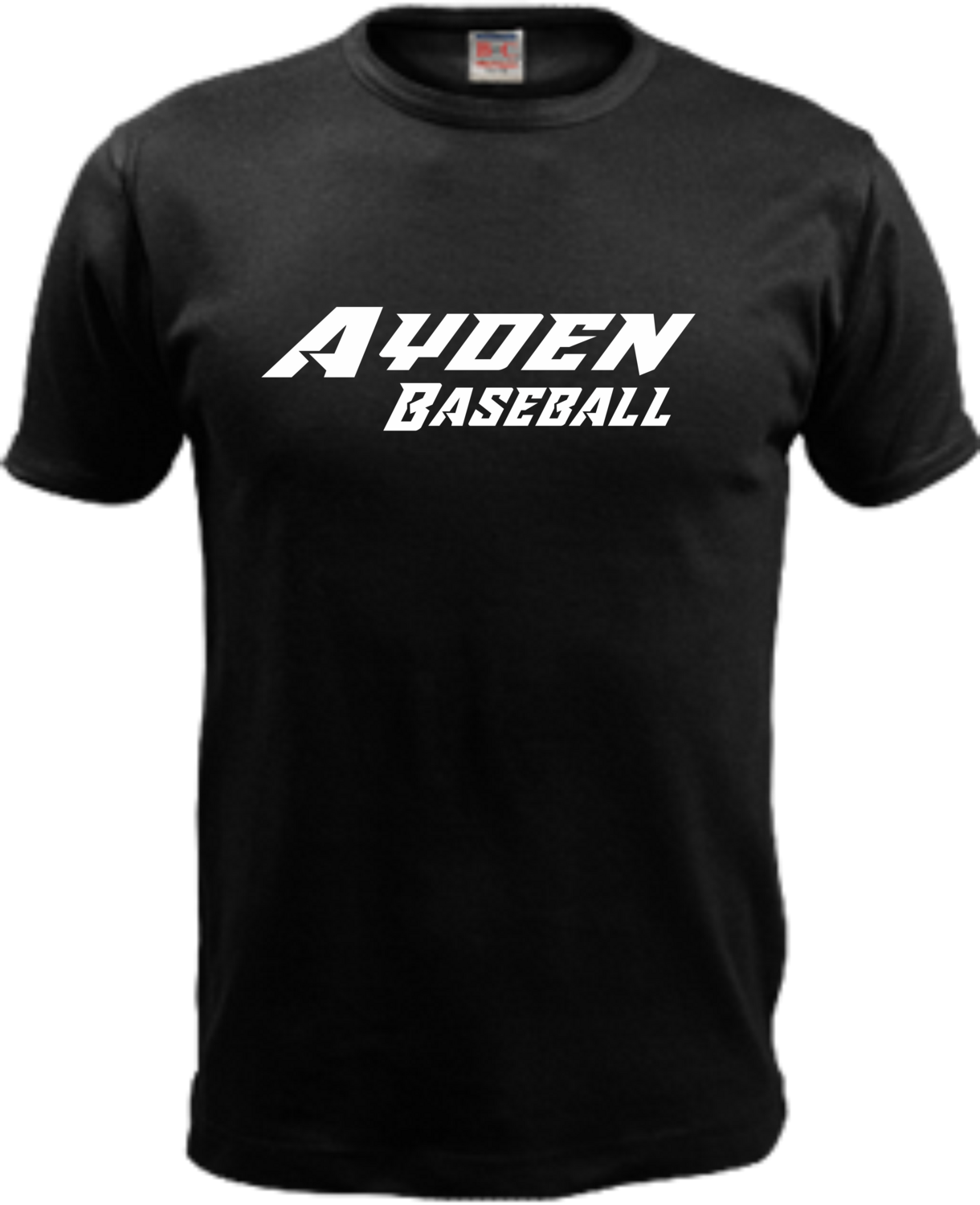 Black Short-Sleeved Cotton T-shirt - Adult & Youth - Add Player Name & Number on Back (Optional)