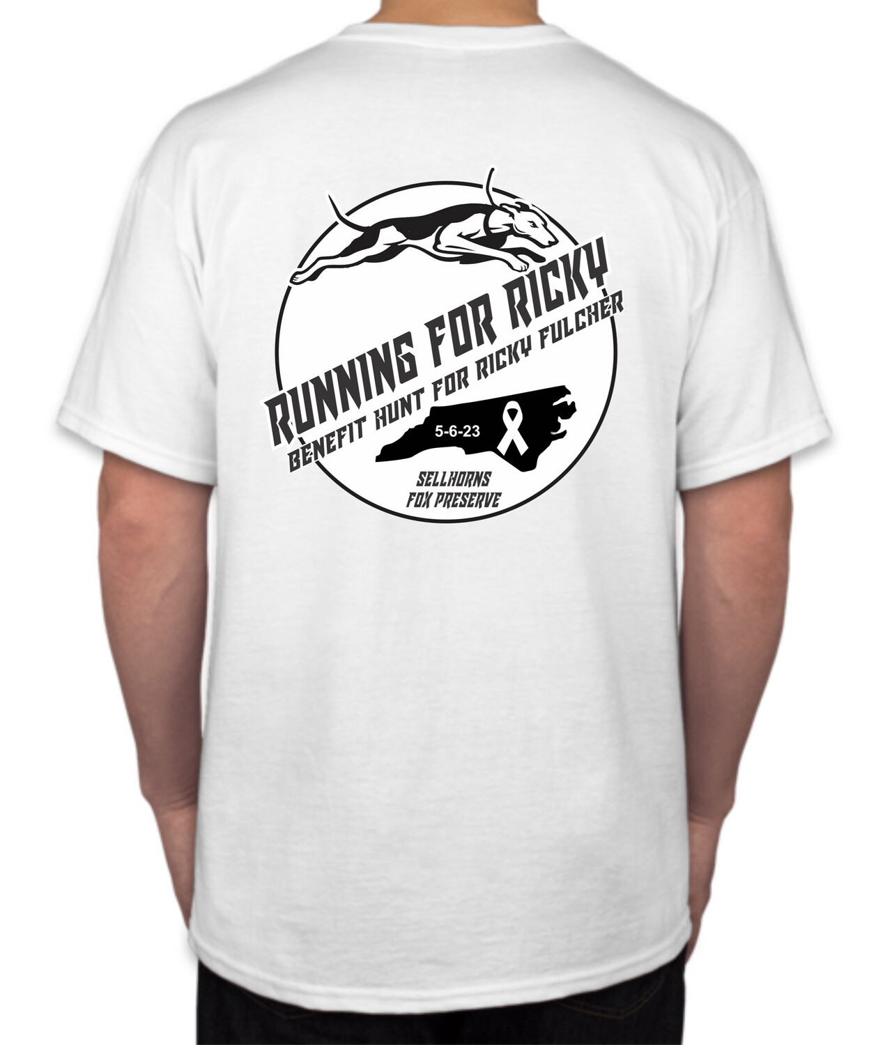 “Running for Ricky” Short Sleeve Cotton T-Shirt - Youth and Adult Sizes