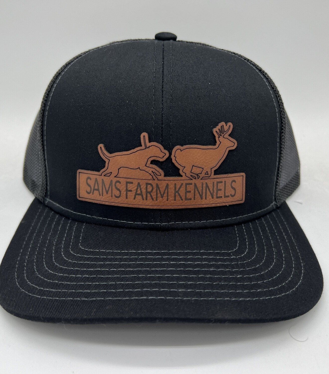Dog Running Deer  - Snap Back Custom Patch Hat