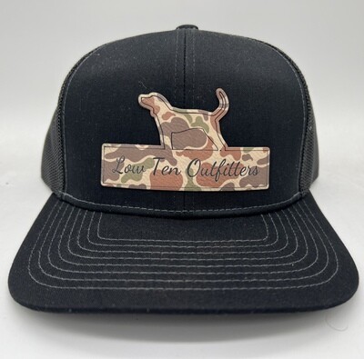 Camo Benching Dog - Snap Back Custom Patch Hat