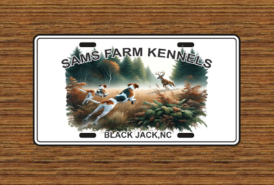 Dogs Running Deer - Customized License Plate