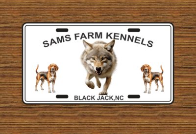 Coyote + Dogs - Customized License Plate