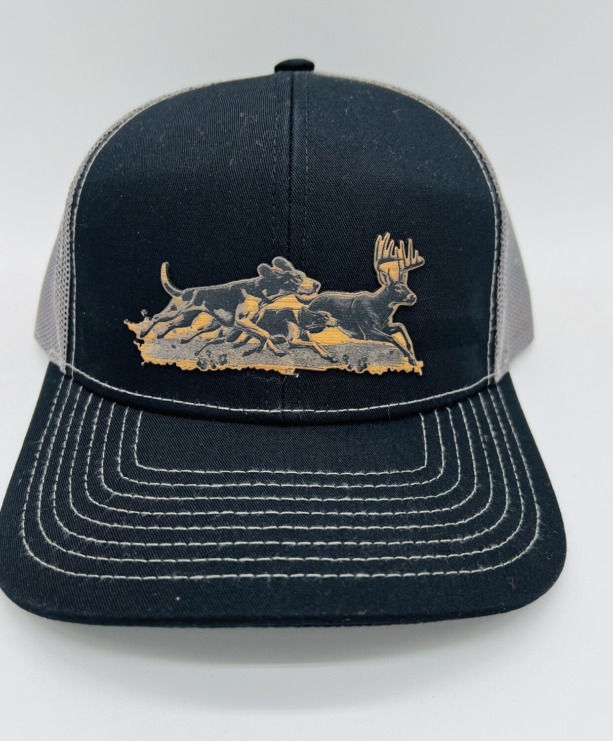 Dogs Running Deer - Snap Back Patch Hat