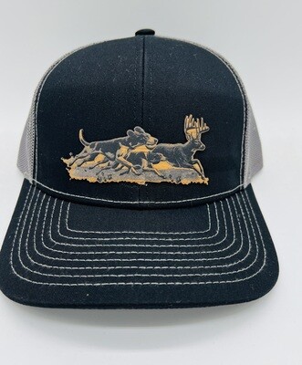 Dogs Running Deer - Snap Back Patch Hat
