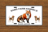 Fox + Dogs - Customized License Plate