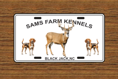 Deer + Dogs - Customized License Plate