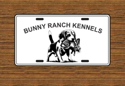 Beagle + Rabbit - Customized License Plate