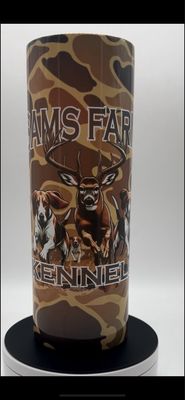 Custom Dog + Deer Camo Tumbler