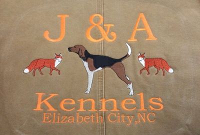 Benching Walker &amp; Gray or Red Fox Custom Kennel Coat