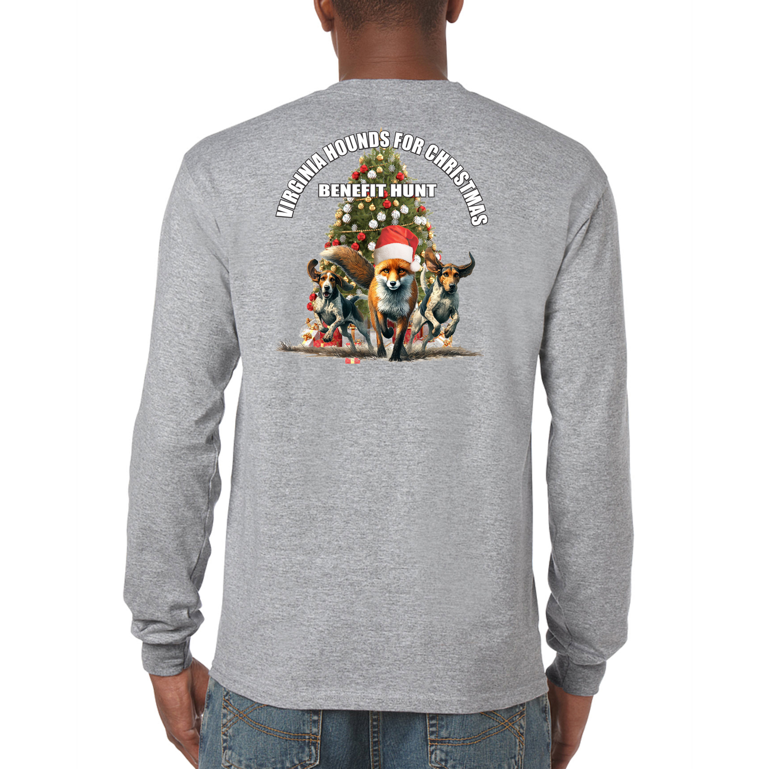 Gray Long Sleeve Cotton T-Shirt - Youth &amp; Adult