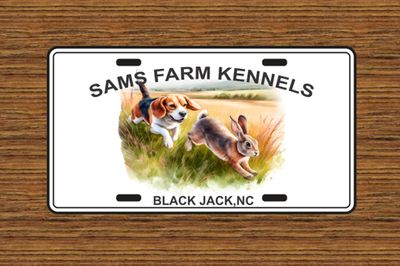 Dog Running Beagle - Customized License Plate Dog Running Beagle - Customized License Plate