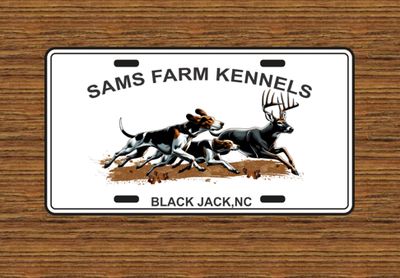 Dogs Running Buck - Customized License Plate Dogs Running Buck - Customized License Plate