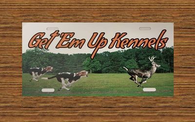 Dog Chasing Deer - Customized License Plate Dog Chasing Deer - Customized License Plate