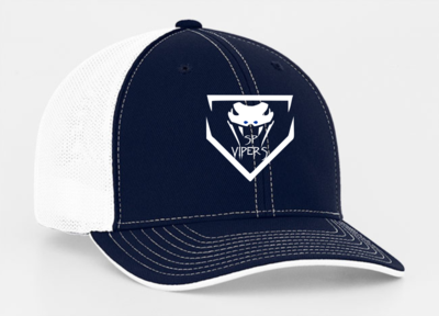 Navy & White Vipers Flex-Fit Hat