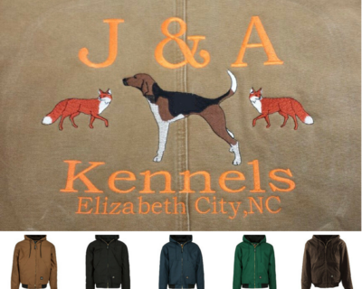 Benching Walker & Gray or Red Fox Custom Kennel Coat