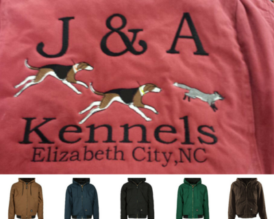 Dogs Running Gray or Red Fox Custom Kennel Coat