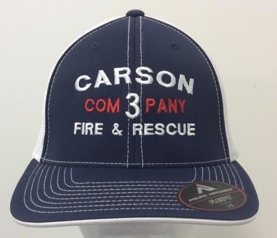 Custom Fire Department Flex-Fit Hat - 68 Hat Colors Available!!!