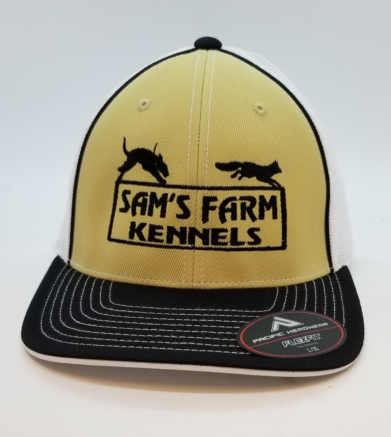 Dog Running Fox - Flex Fit Custom Hat