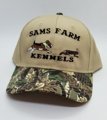 Beagle Running Rabbit Color Design Adjustable Custom Hat - 44 Hat Colors Available!!!