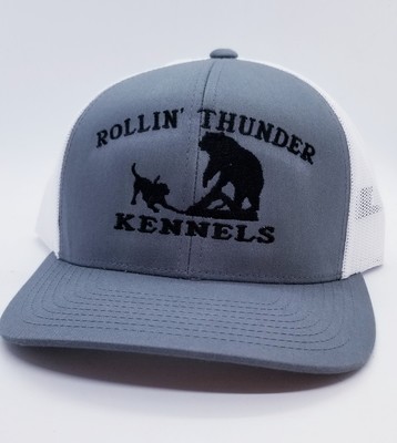 Dog Baying Bear Design Adjustable Custom Hat - 44 Hat Colors Available!!!