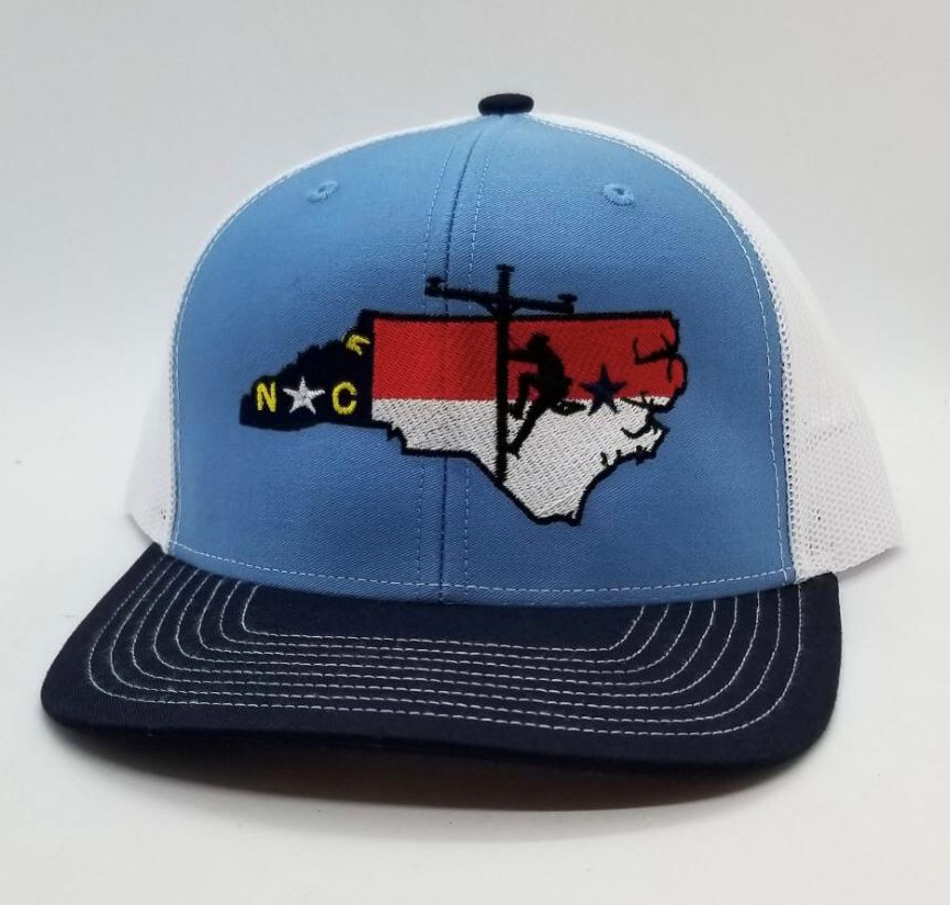 NC Lineman Flex Fit Hat - Red, White & Blue