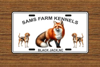 Fox + Dogs - Customized License Plate Fox + Dogs - Customized License Plate